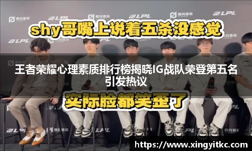 王者荣耀心理素质排行榜揭晓IG战队荣登第五名引发热议